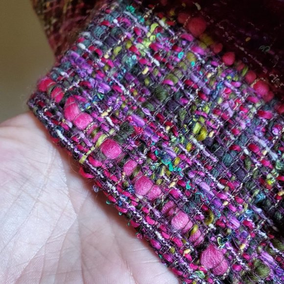 Doncaster Wool Boucle Tweed A-Line Skirt Small - Picture 4 of 15